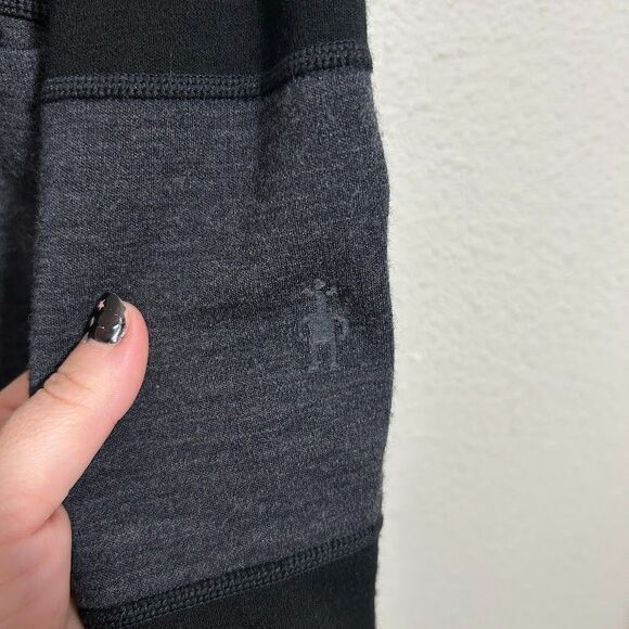 Smartwool Merino 250 Henley Shirt Mens L Black Gray Wool Blend Base Layer - Picture 5 of 8